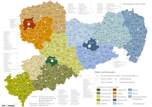Vorschaubild Karte Städte und Gemeinden