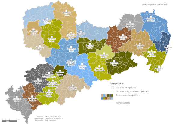 Vorschaubild Karte Amtsgerichte