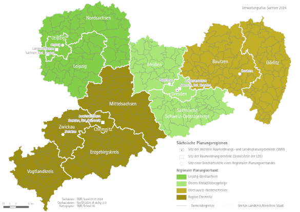 Vorschaubild Karte Planungsregionen