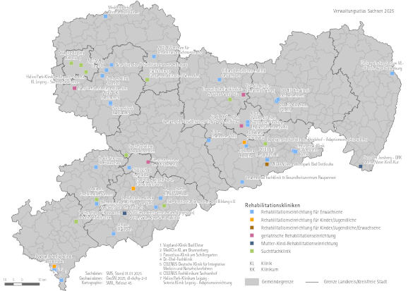 Vorschaubild Karte Rehabilitationskliniken