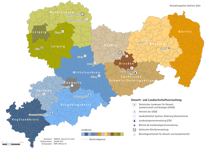 Vorschaubild Karte Umwelt- und Landwirtschaftsverwaltung