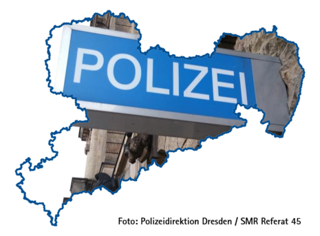 Vorschaubild zum Thema Polizei; Ausschnitt des Eingangs der Polizeidirektion Dresden 